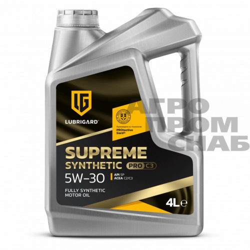 Масло LUBRIGARD SUPREME SYNTHETIC PRO C3 SAE 5W-30 API SP, ACEA C2/C3 4л. Китай