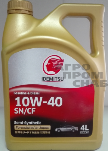 Масло Idemitsu SEMI-SYNTHETIC 10W-40 SN/CF (Япония) 4л.