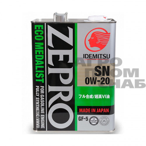 Масло Idemitsu ZEPRO ECO MEDALIST SAE 0W-20 SN/GF-5 (Япония) 4л.