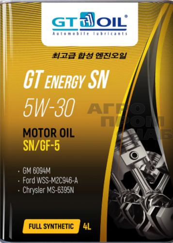 Масло GT Energy SN SAE 5W30, API SN (Корея) 4л