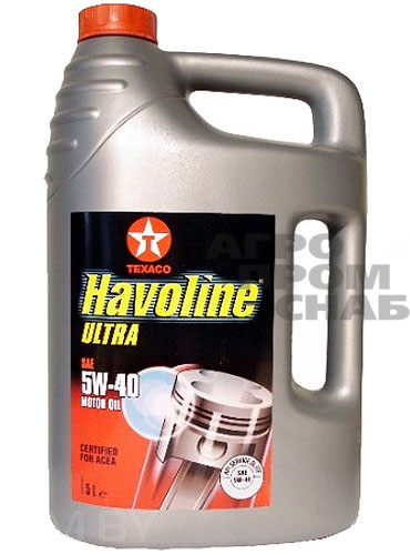 Масло Texaco HAVOLINE ULTRA 5W-40 SN/CF 5 л. 