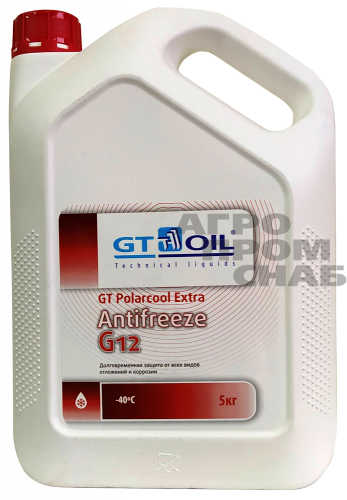 Антифриз GT Polarcool Extra Antifreeze G12 красный  5  кг