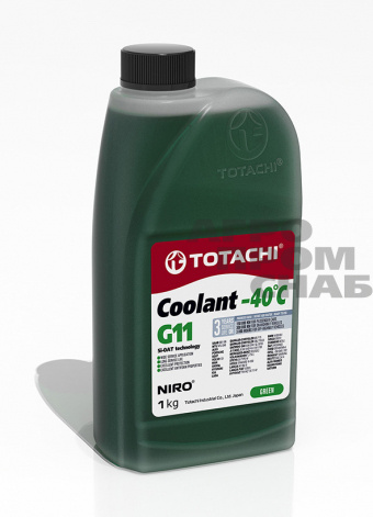 Антифриз TOTACHI NIRO Coolant Green -40C G11 1кг.