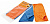 Салфетка набор микрофибра 30*30см AIRLINE Синяя+Оранжевая 2шт AB-V-01