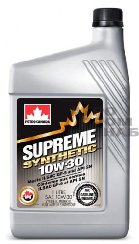 Масло Petro-Canada SUPREME SYNTHETIC SAE 10w-30 API SN/SM  1л.