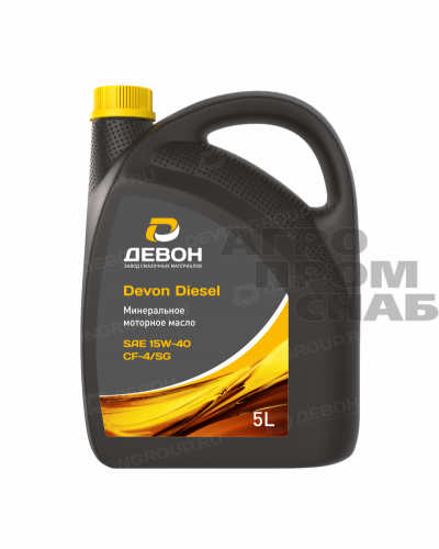 Масло Devon DIESEL 15w-40 CF-4/SG (г.Уфа) 5л.