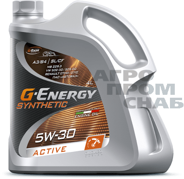 Масло моторное G-Energy Synthetic Active 5W-30 A3/B4 API SL/CF (синт) 4л.