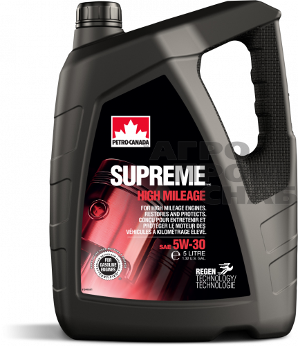 Масло Petro-Canada SUPREME HIGH MILEAGE SAE 5w-30 API SP  5л.